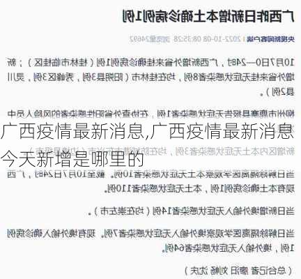 广西疫情最新消息,广西疫情最新消息今天新增是哪里的-第1张图片-动人旅游网