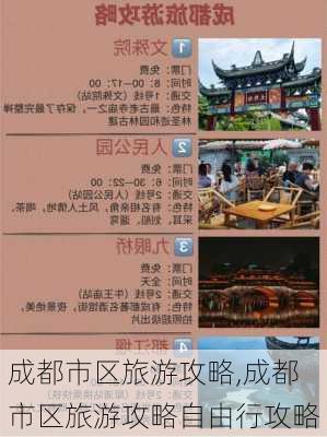 成都市区旅游攻略,成都市区旅游攻略自由行攻略-第3张图片-动人旅游网