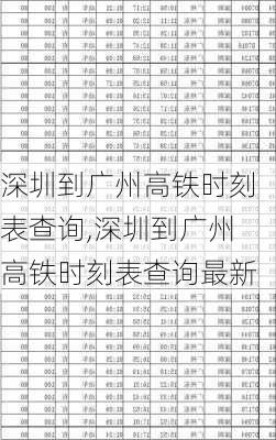 深圳到广州高铁时刻表查询,深圳到广州高铁时刻表查询最新-第3张图片-动人旅游网