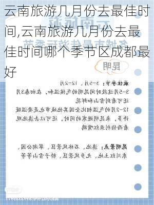 云南旅游几月份去最佳时间,云南旅游几月份去最佳时间哪个季节区成都最好-第2张图片-动人旅游网