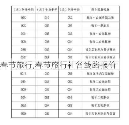 春节旅行,春节旅行社各线路报价-第2张图片-动人旅游网